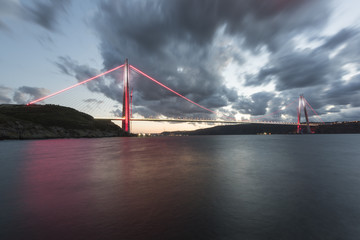 Obraz premium new bridge of Istanbul bosphorus, named Yavuz Sultan Selim.