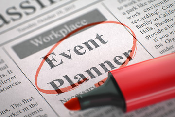 Obraz premium Event Planner Job Vacancy. 3D.