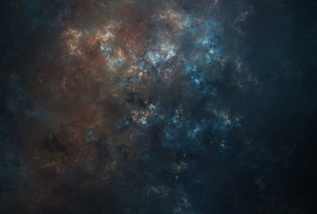 Fototapeta na wymiar Blue Gas Nebula in Deep Space Illustration