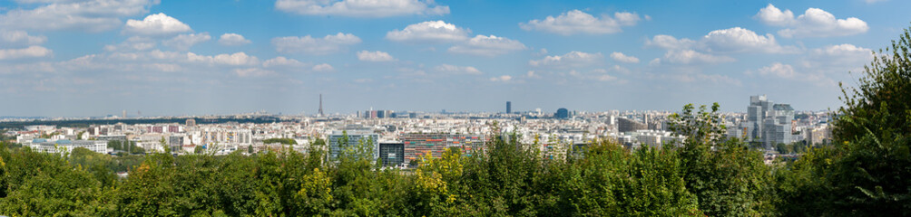 panoramic view of paris from the parc de saint-cloud