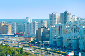 Fototapeta na wymiar Kiev modern architecture. Ukraine