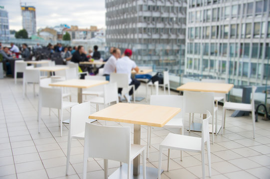 Modern rooftop restaurant