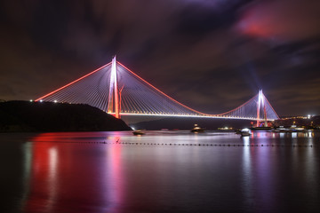 Obraz premium new bridge of Istanbul bosphorus, named Yavuz Sultan Selim.