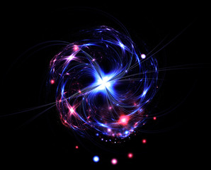 Abstract fractal shimmering ball