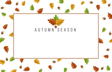 Fototapeta premium Autumn leaves banner design