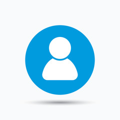 User icon. Human person sign.