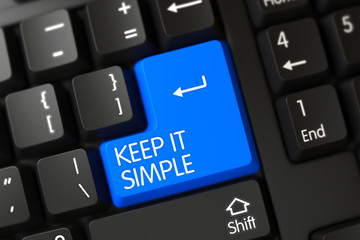 Keep IT Simple - PC Button. 3D.