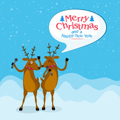 Reindeer for Christmas and New Year celebration.