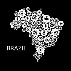 Abstract map of Brazil