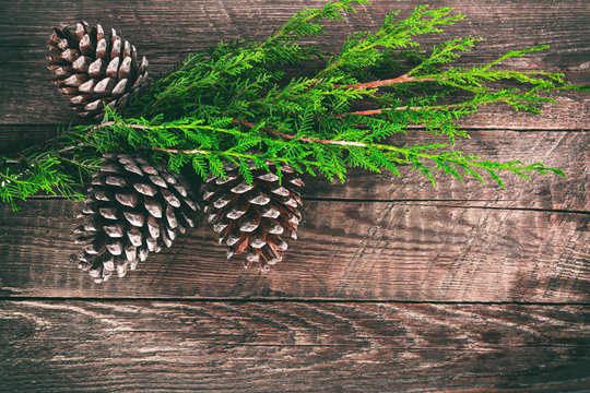 Holiday Decorations, Christmas background, toned image