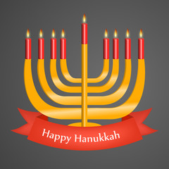 Illustration of elements for Hanukkah