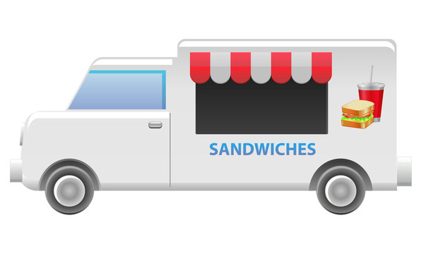 Sandwich food truck vector image