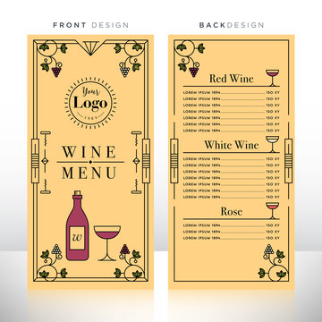 Wine Menu Design Template