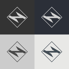 Set of abstract signs. Abstract element for design. Template emblem badges.