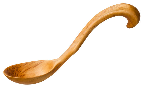 traditional wooden spoon carved from hawthorn