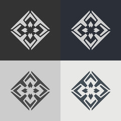 Fototapeta premium Set of abstract signs. Abstract element for design. Template emblem badges.