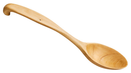 traditional wooden spoon carved from maple wood
