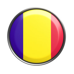 Fototapeta premium Button with Romania flag