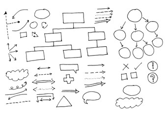 infographics elements sketching vector illustration