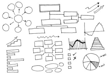 infographics elements sketching vector illustration