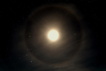 Obraz na płótnie Canvas star sky moon halo
