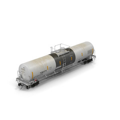 Fototapeta na wymiar Railroad tank car isolated on white 3D illustration