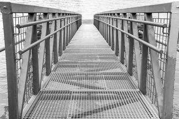 Iron bridge or pier.