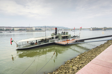 Water transport in Budapest.