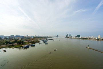 High view of Da Nang city inVietnam