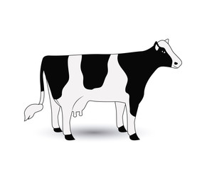 Cow icon. Animal farm and nature theme. Isolated design. Vector illustration