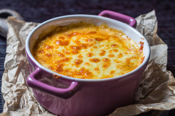 Casserole in a pan