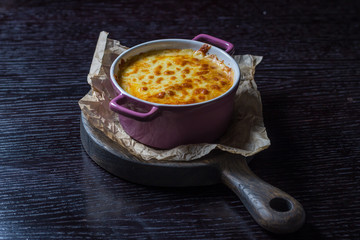 Casserole in a pan
