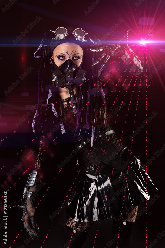 Poster Cyber-Gothic girl