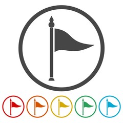 Waving Flag Icons for Banners, Presentations, Web Pages.