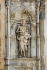 Fototapeta na wymiar Statue of Saint John the Baptist, Coimbra, Portugal