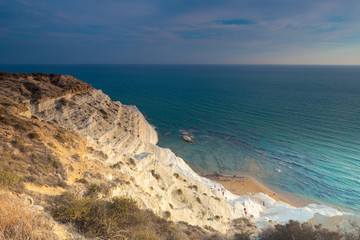 Famous limestone cliffs at agrigento