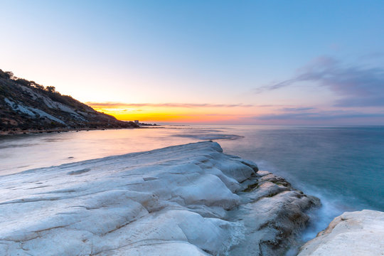 Famous limestone cliffs at agrigento