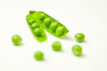 Stuck peas with grains is on the plate