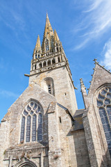 Fototapeta na wymiar L'église Notre Dame de Rescudon de Pont Croix, Finistère 