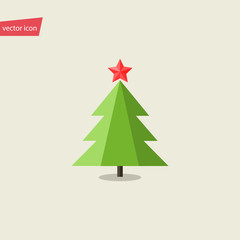 Vector illustration of Christmas tree