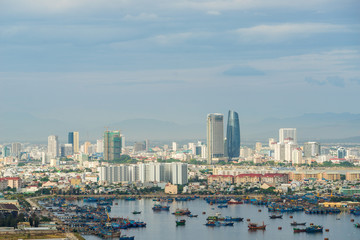 Obraz premium High view of Da Nang city inVietnam