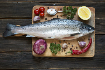 uncooked salmon