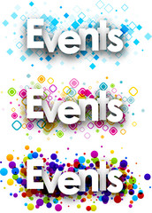 Events colour banners.