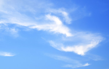 Blue sky with clouds background. Beautiful cloudscape texture.