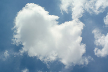 closeup cloud  with blue sky