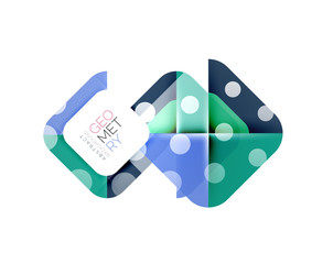 Square banner geometric template