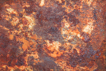 Rusty metal texture or rusty metal background. Grunge retro vintage of rusty metal plate for design with copy space for text or image.