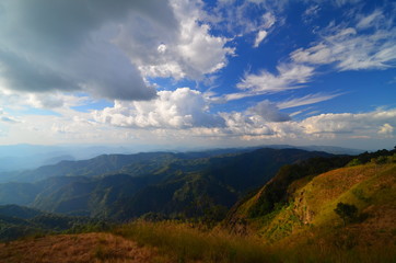 Mountain landscape with cloud