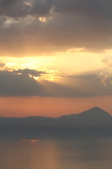 Tramonto italiano sul mare di Maratea Basilicata