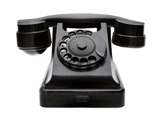 Old black telephone